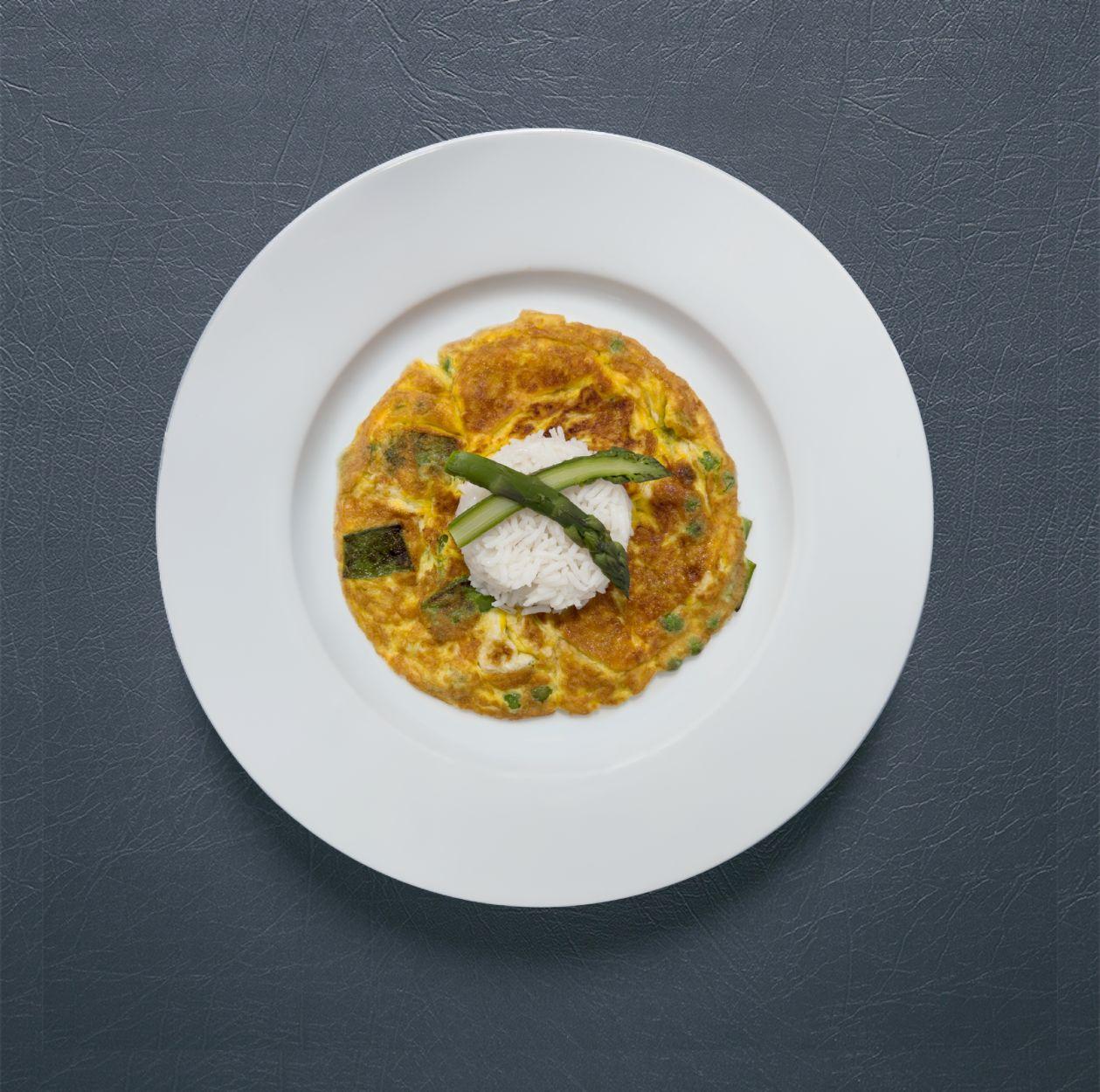 Frittata primavera con riso basmati